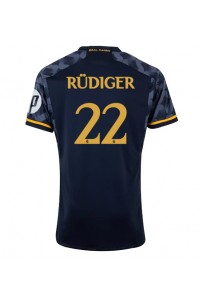 Fotbalové Dres Real Madrid Antonio Rudiger #22 Venkovní Oblečení 2023-24 Krátký Rukáv